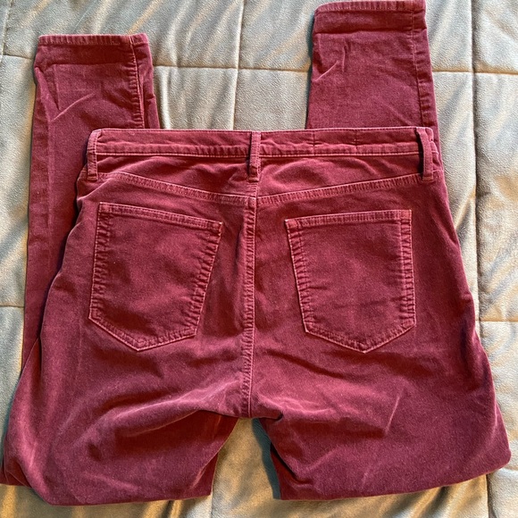 Gap True Skinny Stretch Corduroy Burgundy Pants 33R - Picture 3 of 5